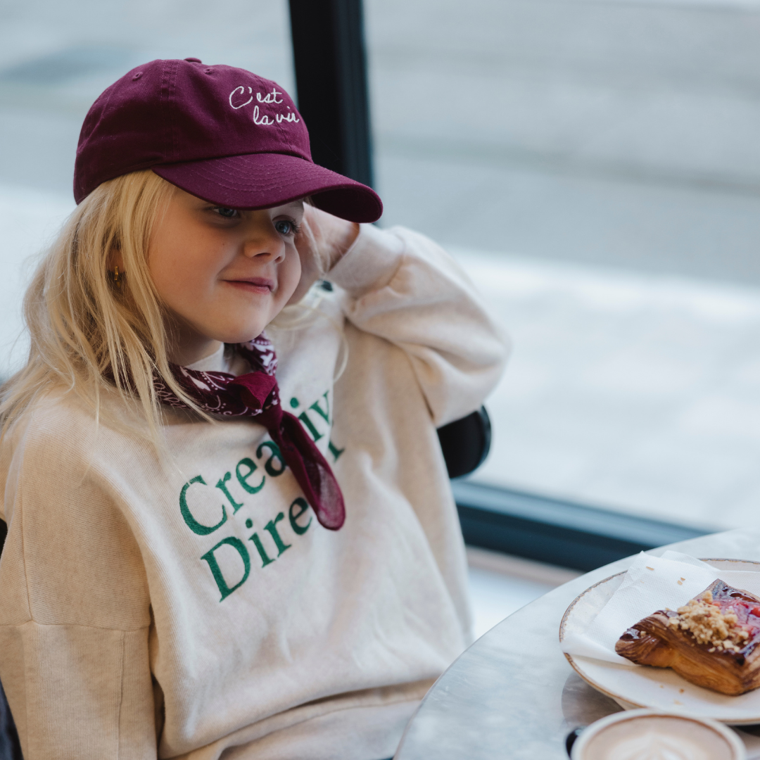 Bordeaux rode kids pet meisje