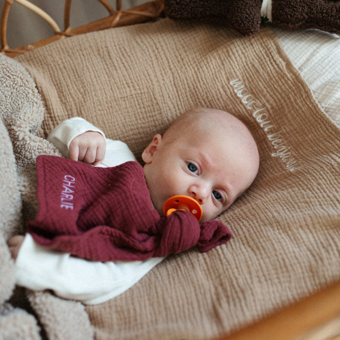 Speendoekje burgundy boo