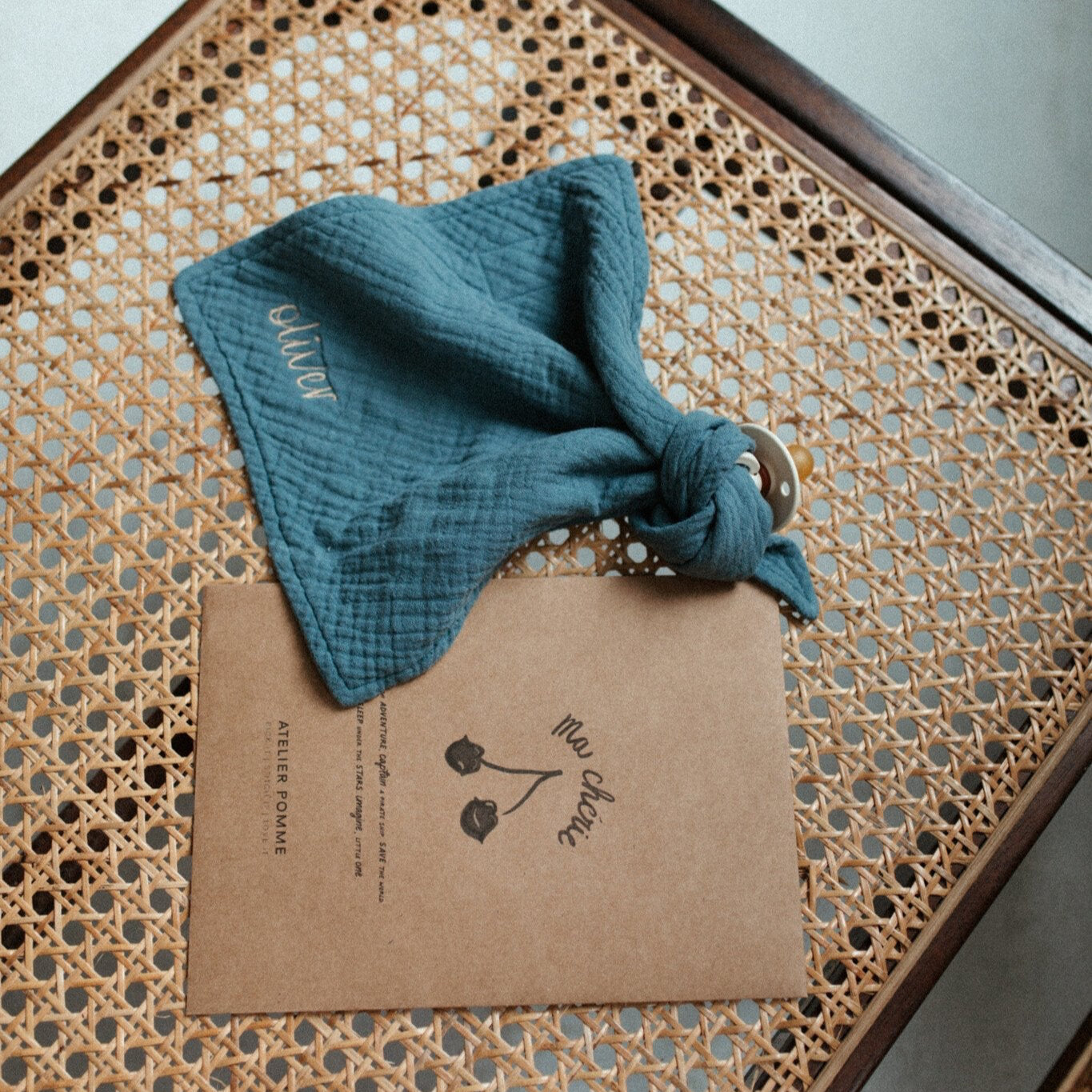 Speendoekje misty blue 