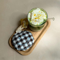 PACIFIER CLOTH POMME | CHECKED BETTER BROWNIE