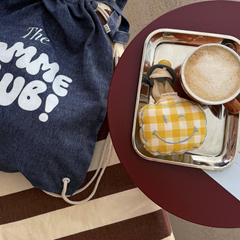 PACIFIER CLOTH POMME | CHECKED BUTTER YELLOW