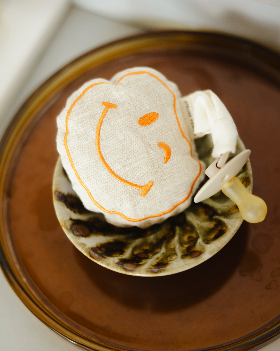 Speendoekje beige linen