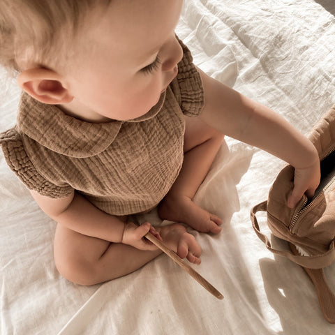 ROMPER TOO CUTE TO HANDLE | FINE BROWN