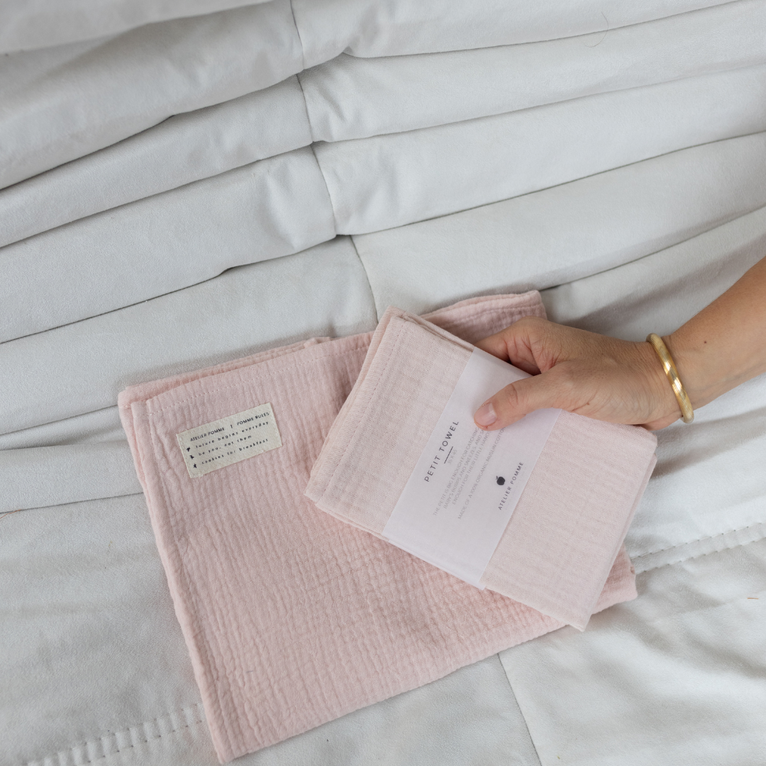 roze handdoek set 