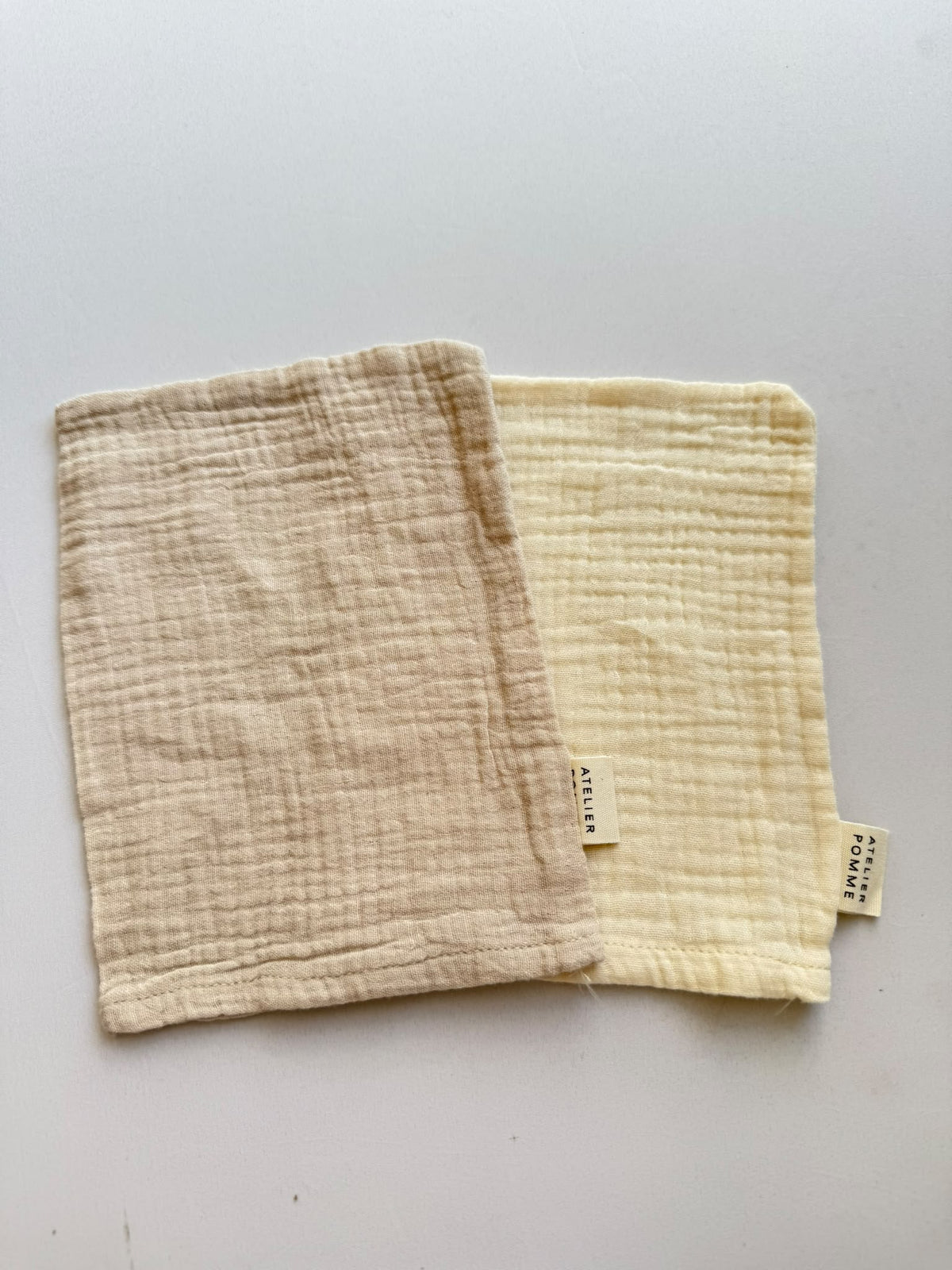 SAMPLE SALE |Washcloth set Bonjour beige and Cosy White