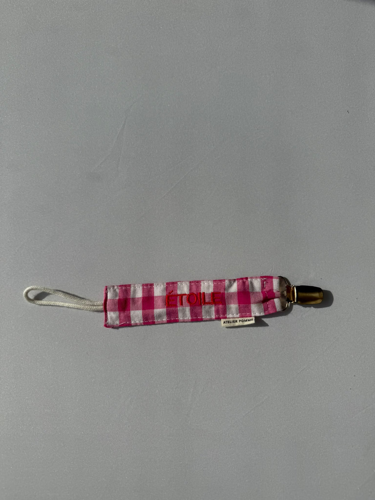 SAMPLE SALE |Pacifier Cord Checked Blowy Bubblegum Etoile