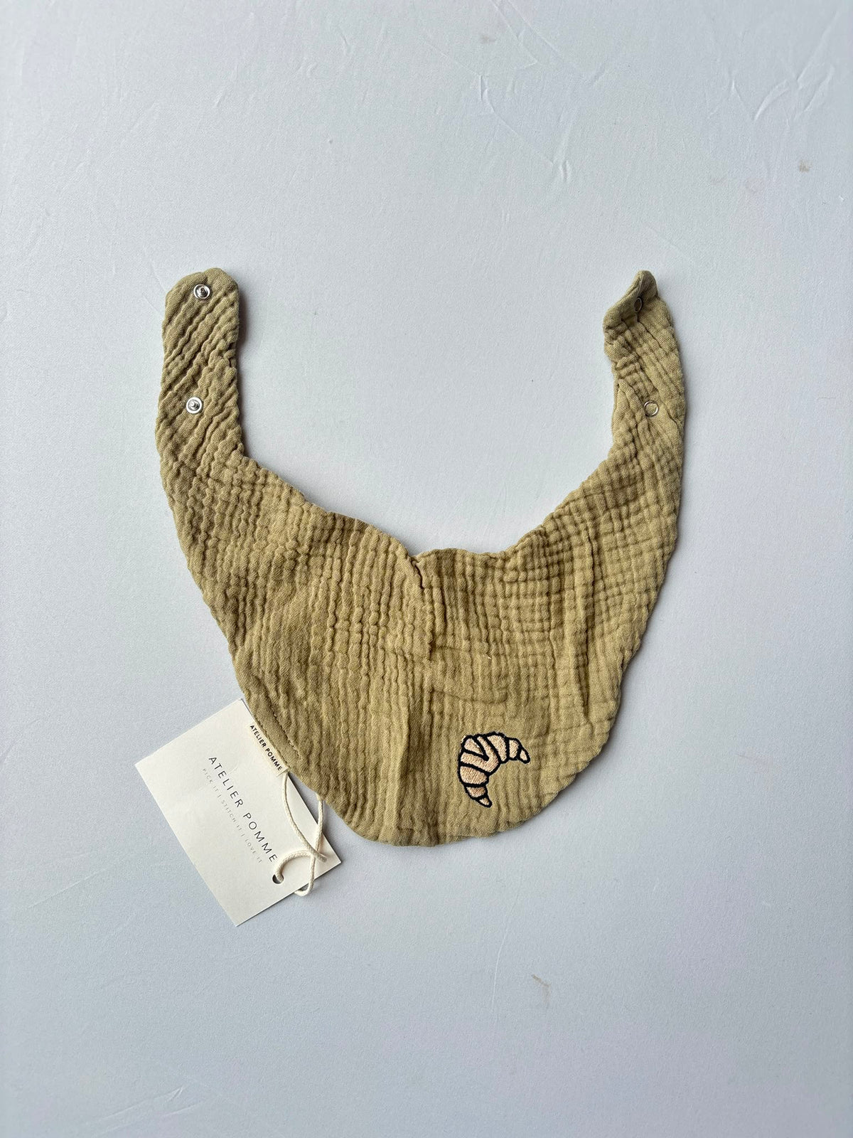 SAMPLE SALE | Tiny Bib Morning Moss Croissant
