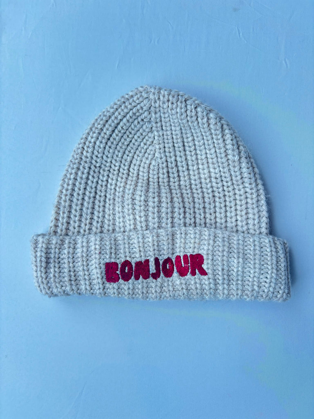 SAMPLE SALE |Beanie Bonjour Beige 6/12 maanden