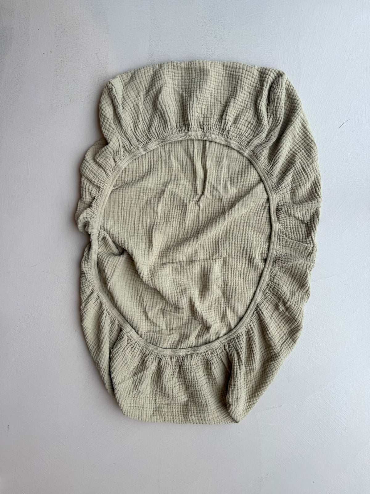 SAMPLE SALE | Fitted sheet Cot Morning Moss
