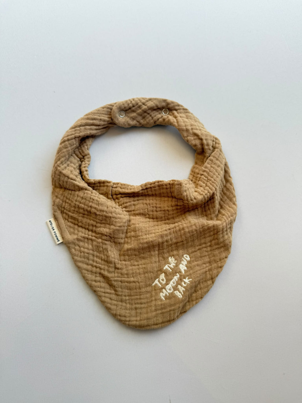 SAMPLE SALE | Tiny Bib Fine Brown To The Moon And Back