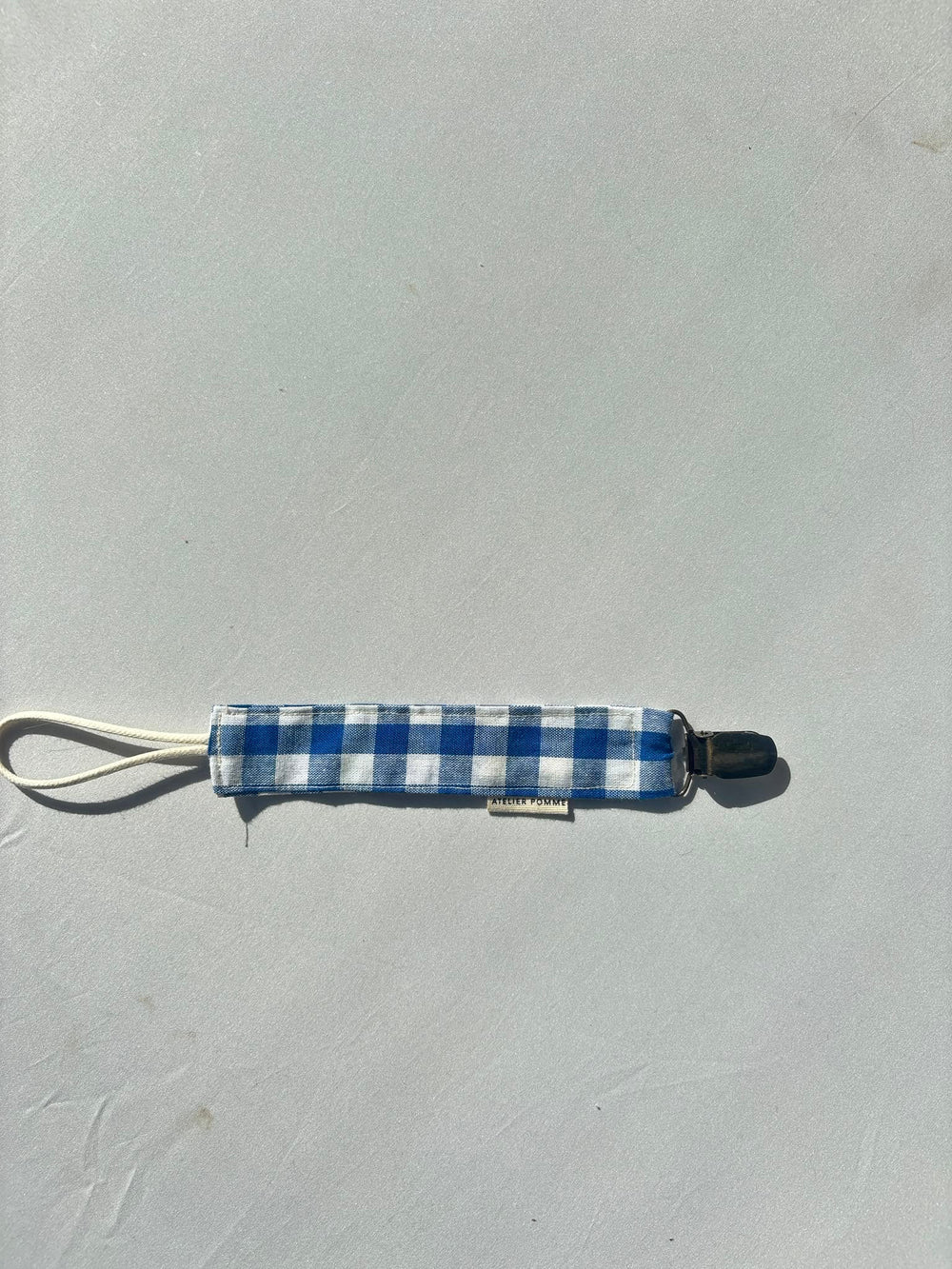 SAMPLE SALE | Pacifier Cord Checked Blue