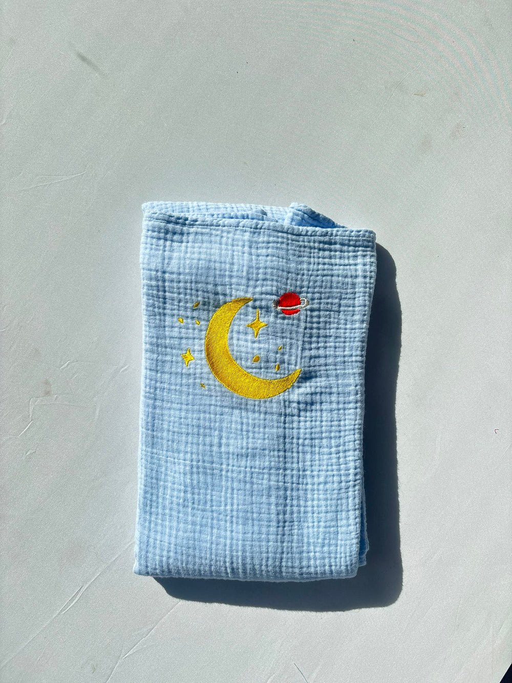 SAMPLE SALE | Flat Sheet Crib Dreamy Blue MOON
