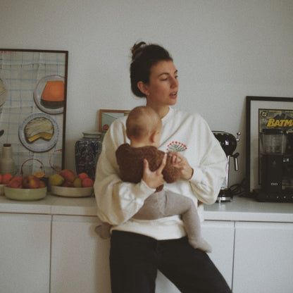 Woman sweater cosy white 