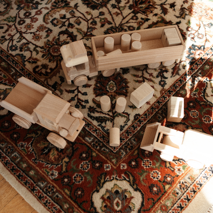 Houten speelgoed voertuigen 