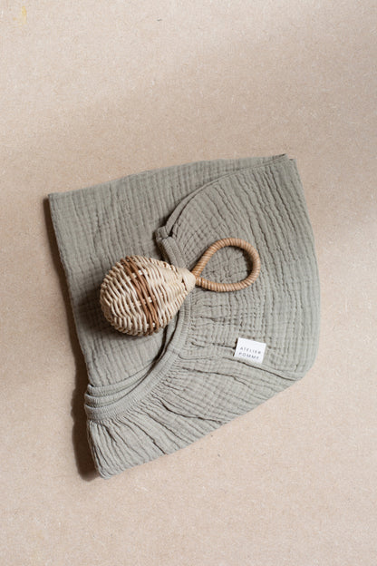 FITTED SHEET CRIB | MORNING MOSS