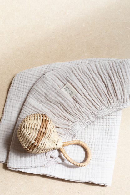 FITTED SHEET CRIB | BONJOUR BEIGE