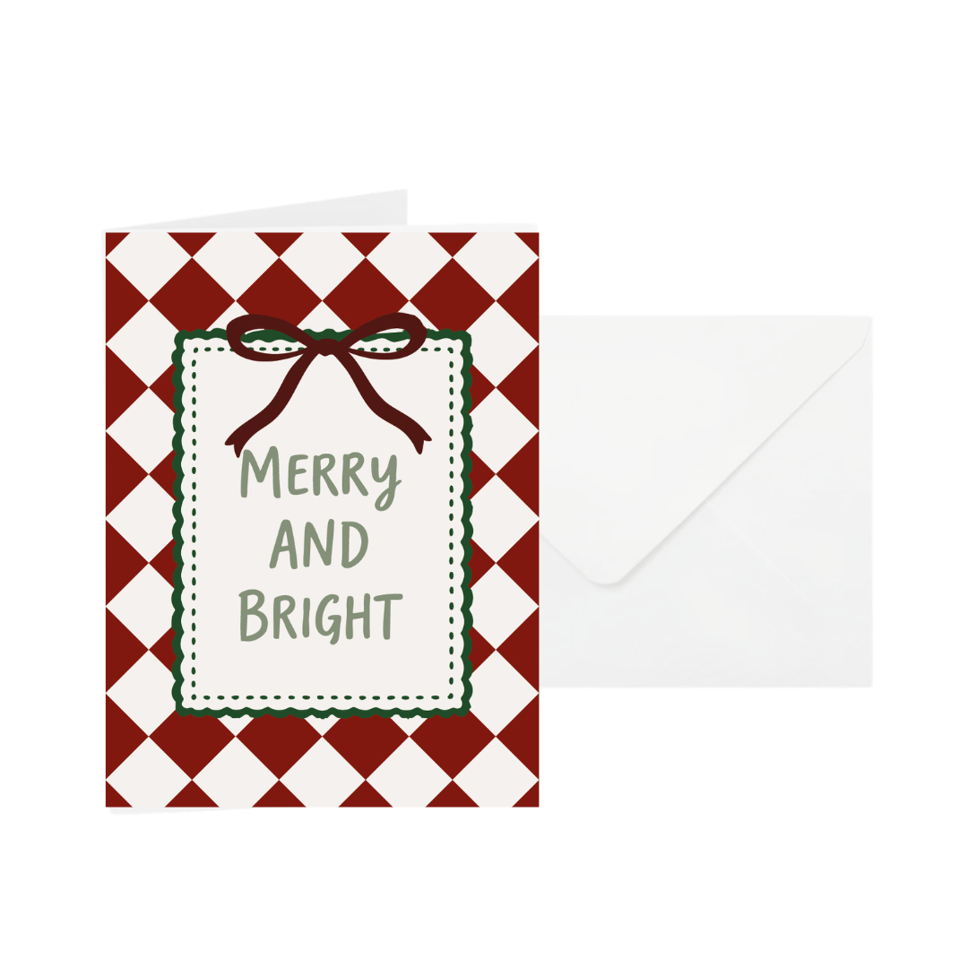 WENSKAART | GINGHAM MERRY &amp; BRIGHT