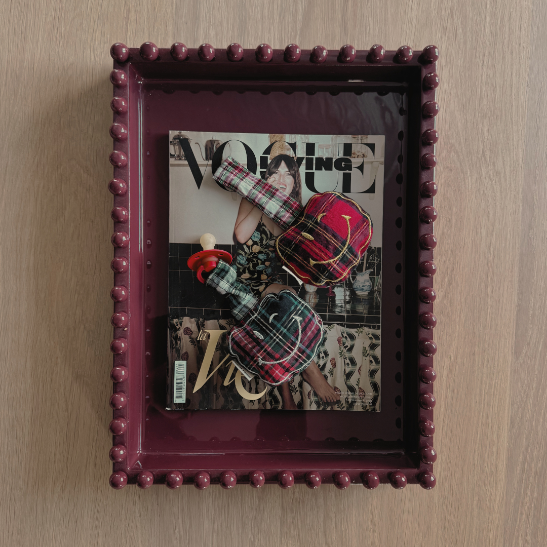 PACIFIER CLOTH POMME | PETIT TARTAN ROUGE