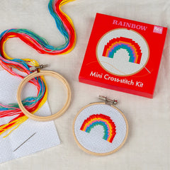 Mini cross-stitch kit | Rainbow