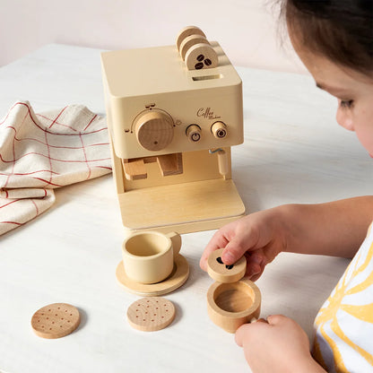Speelset houten koffiezetapparaat
